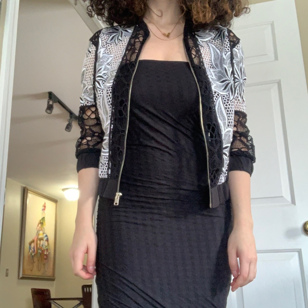 Intermix cutout zip up jacket - Picture 1 of 10